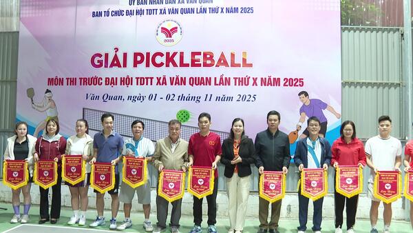 Giải Pickleball- môn thi trước Đại hội TDTT xã Văn Quan lần thứ I năm 2025