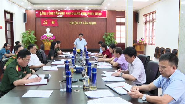 Ban Thường vụ Huyện ủy Văn  Quan tổ chức Hội nghị lần thứ 46