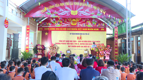Trường Phổ thông Dân tộc bán trú Tiểu học 2 Tri Lễ tổng kết năm học 2024-2025 và đón bằng công nhận đạt chuẩn quốc gia mức độ 1