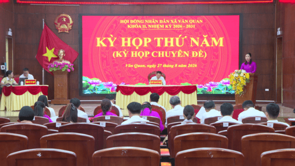 HĐND xã Văn Quan khóa II, nhiệm kỳ 2026-2031 tổ chức Kỳ họp thứ Năm (kỳ họp chuyên đề).